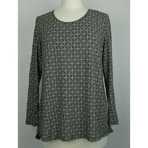 J.Jill Wearever collection floral long sleeve women's size M